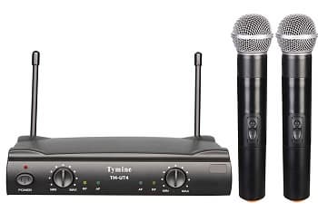 UHF dual channel wireless microphone